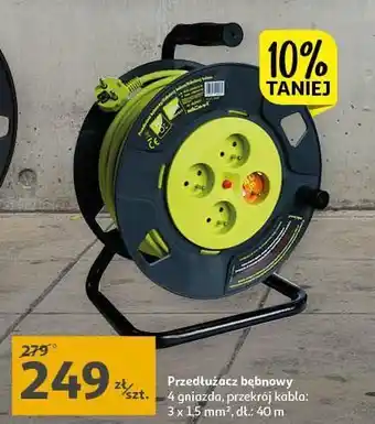 Auchan Przedłużacz bębnowy 4 gniazda duwi oferta