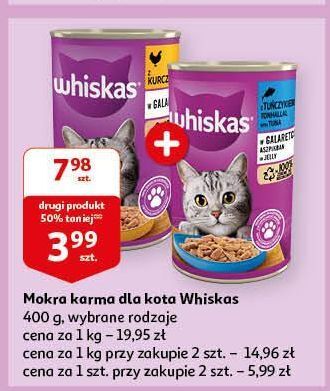 Auchan Karma dla kota z tuńczykiem whiskas oferta