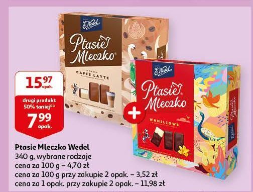 Auchan Czekoladki caffe latte e. wedel ptasie mleczko oferta
