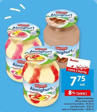 Auchan Jogurt z wsadem czekoladowym ehrmann almighurt oferta