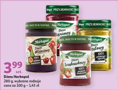 Auchan Dżem wiśniowy herbapol oferta