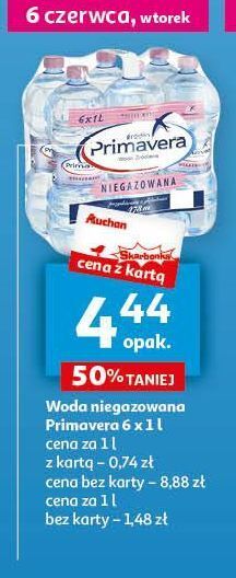 Auchan Woda niegazowana primavera oferta