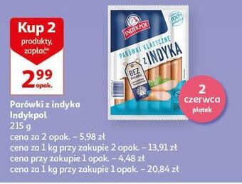 Auchan Parówki z indyka klasyczne indykpol oferta
