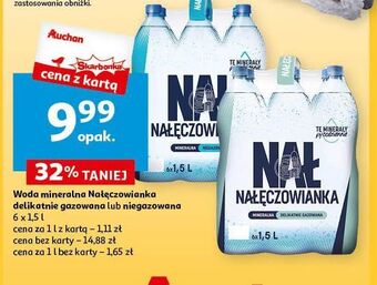 Auchan Woda niegazowana nałęczowianka oferta