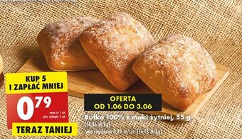 Biedronka Bułka z mąki żytniej oferta