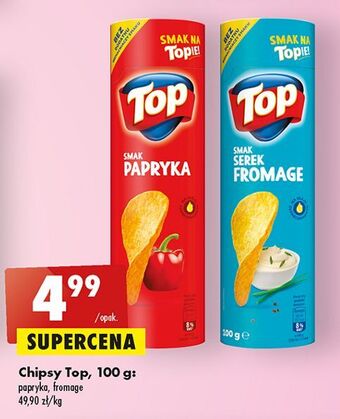 Biedronka Chipsy o smaku papryki top chips oferta