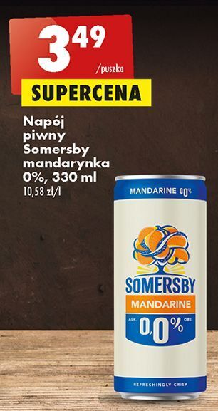 Biedronka Piwo somersby mandarine 0.0% oferta