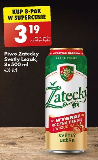 Biedronka Piwo zatecky svetly lezak oferta