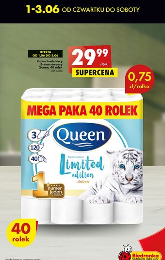 Biedronka Papier toaletowy delicate queen oferta