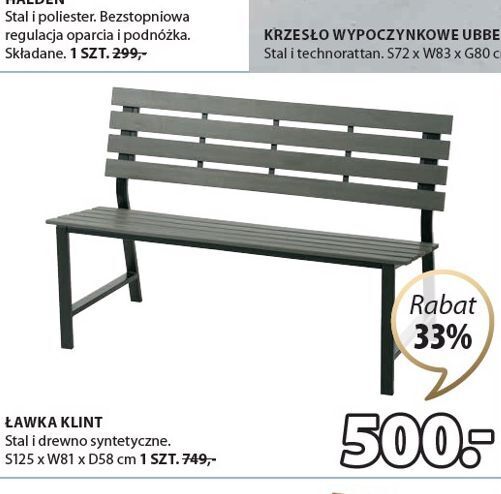 JYSK Ławka klint s125 x w81 d58 cm oferta