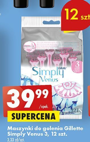 Biedronka Maszynka do golenia pink gillette simply venus oferta