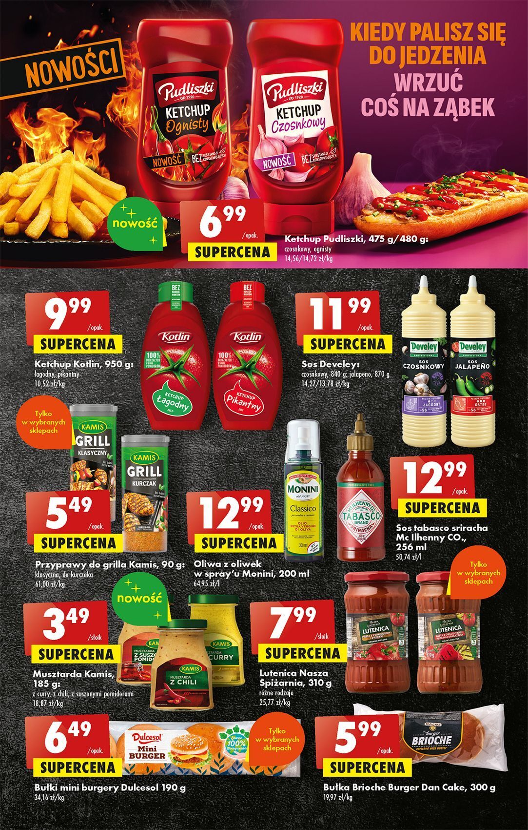 Biedronka Ketchup czosnkowy pudliszki oferta