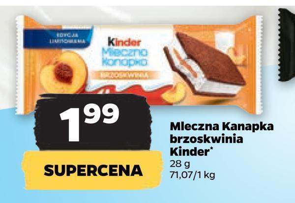 Netto Mleczna kanapka brzoskwinia kinder oferta