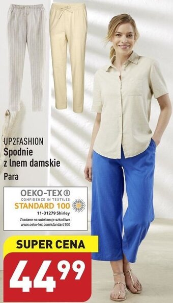 ALDI UP2FASHION Spodnie z lnem damskie oferta