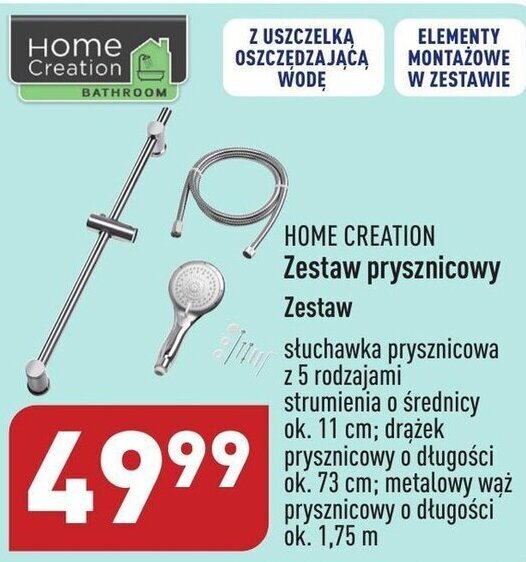 ALDI HOME CREATION Zestaw prysznicowy oferta