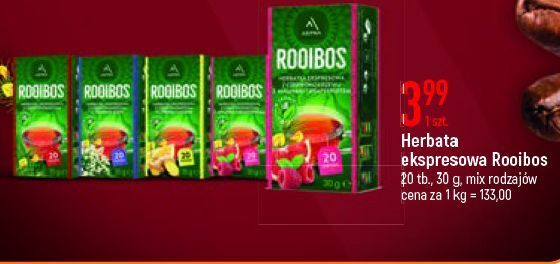 E.Leclerc Herbata z czerwonokrzewu cytryną i imbirem astra rooibos oferta