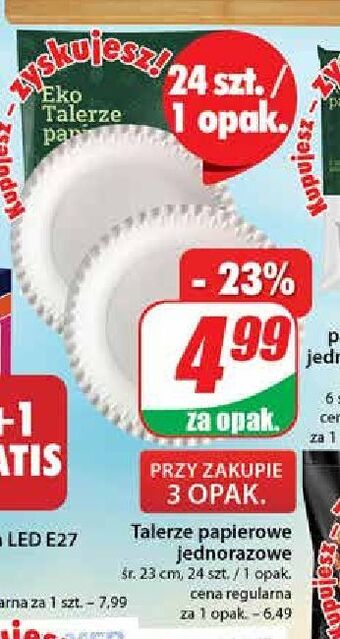 Dino Talerz papierowy 23 cm oferta