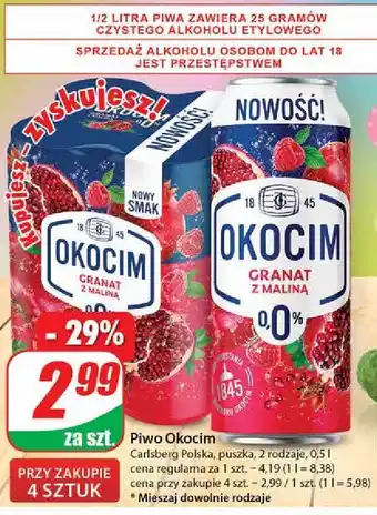 Dino Piwo okocim granat z maliną 0% oferta