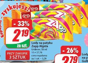 Dino Lód toffi algida zapp oferta