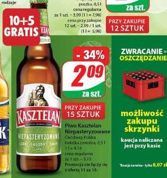 Piwo kasztelan niepasteryzowane