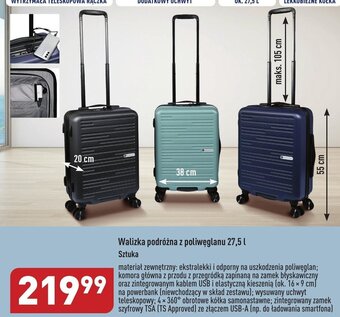 ALDI Walizka podróżna z poliwęglanu 27,5 l oferta