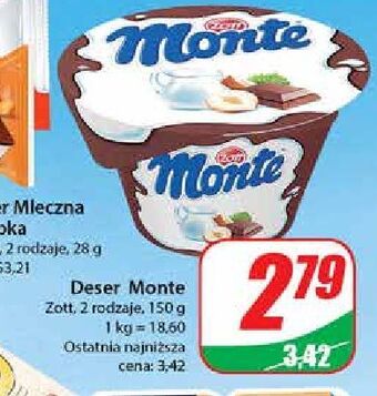 Dino Deser mleczno-czekoladowy z orzechami zott monte oferta