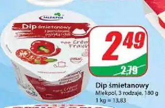 Dino Dip śmietankowy z pomidorami papryką i chili mlekpol oferta