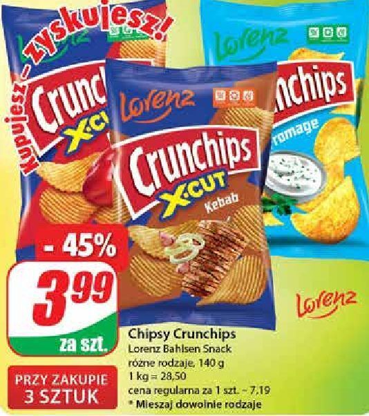 Dino Chipsy paprykowe crunchips x-cut oferta