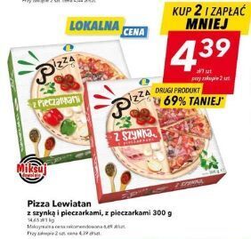 Lewiatan Pizza z szynka i pieczarkami lewiatan 300g oferta
