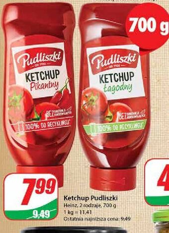 Dino Ketchup pikantny pudliszki oferta
