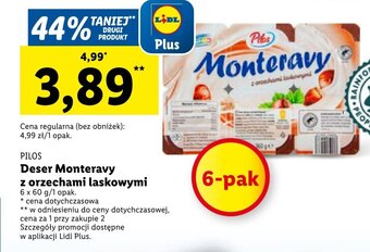 Lidl PILOS Deser Monteravy z orzechami laskowymi 6x60g oferta
