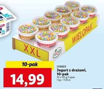Lidl FARMER Jogurt z drażami, 10-pak 10x135g oferta