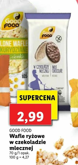 Lidl Wafle ryżowe w czekoladzie mlecznej oferta