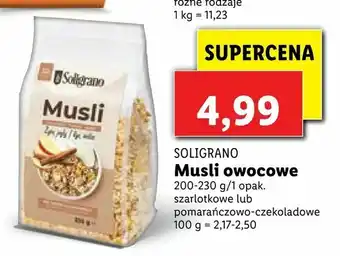 Lidl Musli owocowe oferta