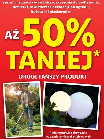 Lidl sprzęt i narzędzia ogrodnicze, akcesoria do podlewania, doniczki, oświetlenie i dekoracje do ogrodu, huśtawki i piaskownice oferta