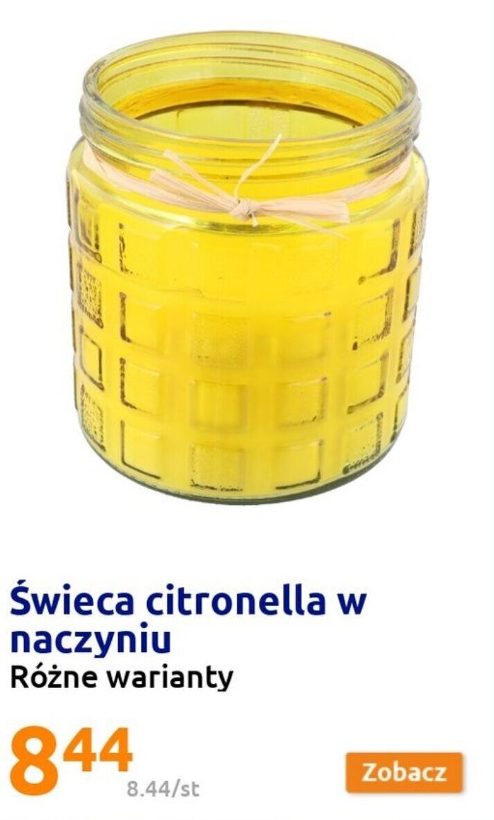 Action Świeca citronella w naczyniu oferta