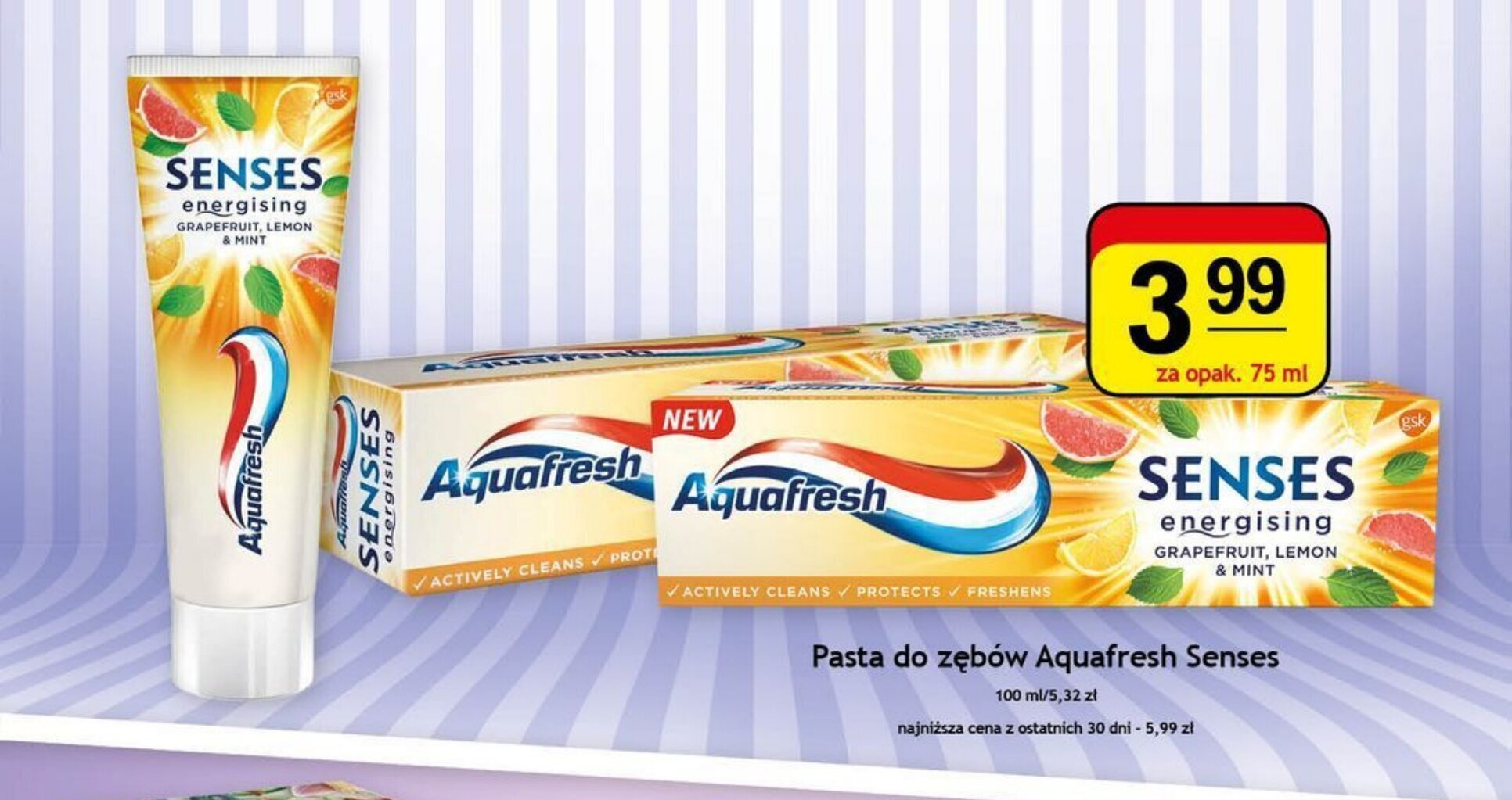 Gram Market SENSES Pasta do zębów Aquafresh 75ml oferta