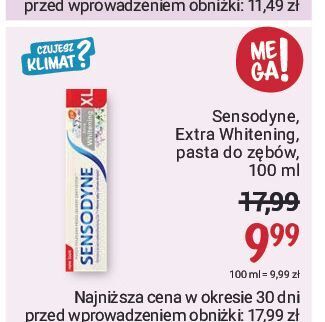 Rossmann Pasta do zębów sensodyne extra whitening oferta