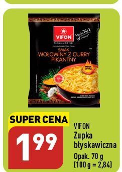 ALDI Zupa wołowina z curry pikantna vifon oferta