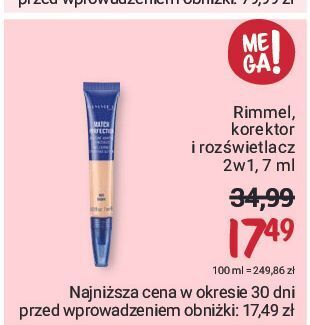 Rossmann Korektor w płynie 010 porcelan rimmel match perfection oferta