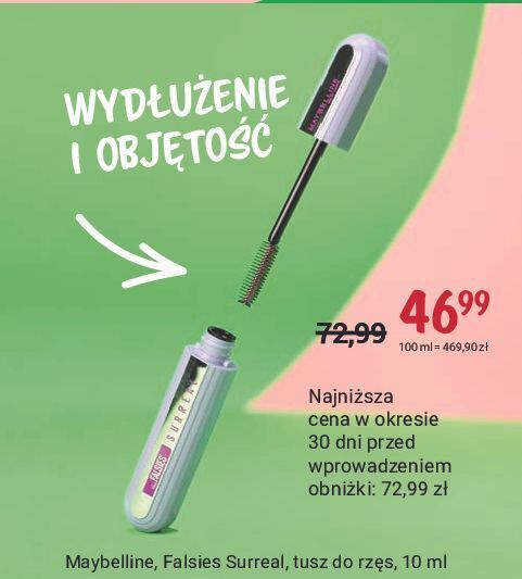 Rossmann Tusz do rzęs maybelline falsies surreal oferta
