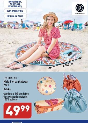 ALDI Mata i torba plażowa 2w1 live in style oferta