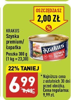ALDI Łopatka wieprzowa krakus animex oferta