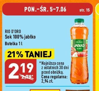 ALDI Sok jabłkowy rio d'oro oferta