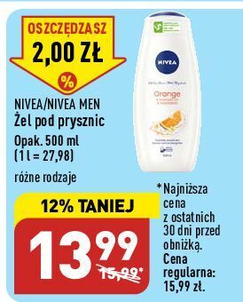 ALDI Żel pod prysznic care & orange (happy time) nivea oferta