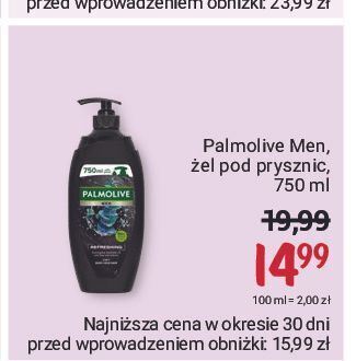 Rossmann Żel pod prysznic refreshing palmolive for men oferta