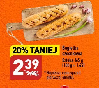ALDI Bagietka czosnkowa oferta