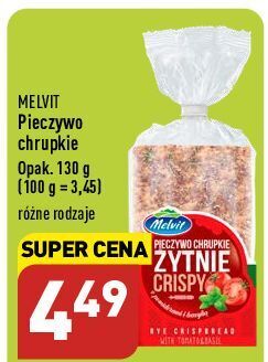 ALDI Pieczywo chrupkie żytnie crispy z pomidorami i bazylią melvit oferta