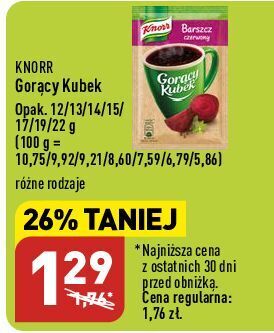 ALDI Barszcz czerwony knorr gorący kubek oferta