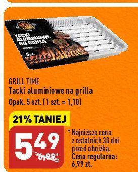 ALDI Tacki aluminiowe do grilla wym. 23 x 34 cm grill time (aldi) oferta